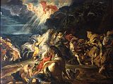 Courtauld 12 Peter Paul Rubens - Conversion of Saint Paul 12. Peter Paul Rubens - The Conversion of Saint Paul. 1610-1612, 95 x 121 cm. This painting of the dramatic scene offers the viewer an almost bird�s eye perspective of the startled entourage and St Paul. The body of St Paul is horizontal to the picture plane and is being dragged by his panicked horse as his companions try to rescue him.